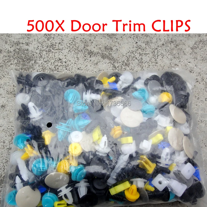 500PCS Car Door Trim Panel Bumper Rivet Retainer PushType Set For Toyota Century Corolla Fielder Solara Celica Celsior Corolla