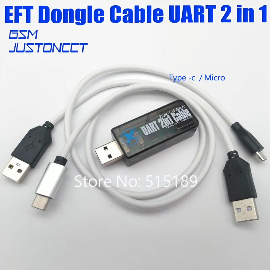 Newest UART 2in1 Cable Type-C Micro for EFT dongle / Chimera dongle / octoplus FRP dongle