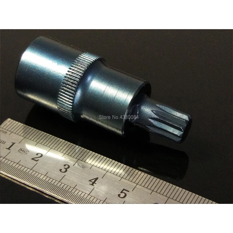 6 Kích Cỡ Tua Vít Đầu Torx Bit 1/2 "Ổ Cắm Adapter Máy/Xe Hơi 12 Điểm Spline Tua Vít Bit 55 Mm công Suất Dụng Cụ Cầm Tay XM6-16 (Mm)