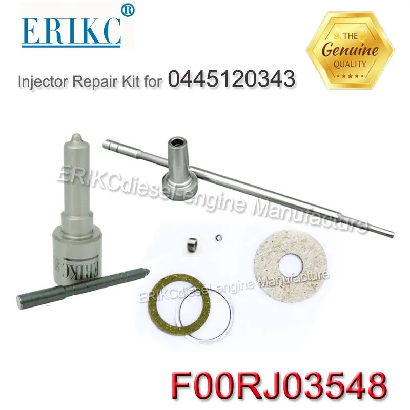 F00RJ03548 Injector Repair Kits Nozzle DLLA152P2344 0433172344 Valve F00RJ01692 for Injector 0445120343 Weichai WD10-EU4