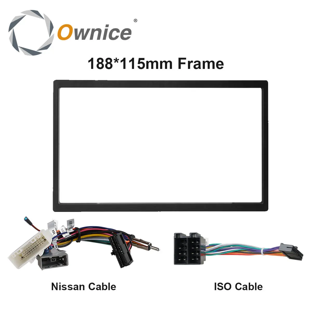 Ownice-Cable de marco Universal para Radio de coche, Cable de DVD de Audio de 115x188 Mm para Nissan, Toyota, 2 Din