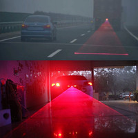 LED Car Motorcycle Laser Fog Light Anti Collision Tail Lamp Auto Moto Braking Parking Signal Warning Lamps Car fog light