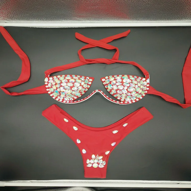 Imagem -04 - Venus Férias Novo Estilo Diamante Conjunto de Biquíni Sexy Mulher Banho Push up Beachwear Strass Biquini Verão Maiô 2023