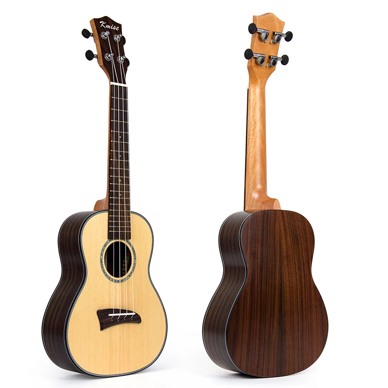 Kmise Solid Spruce Concert Ukulele Ukelele Uke Hawaii Guitar 23 inch 18 Fret