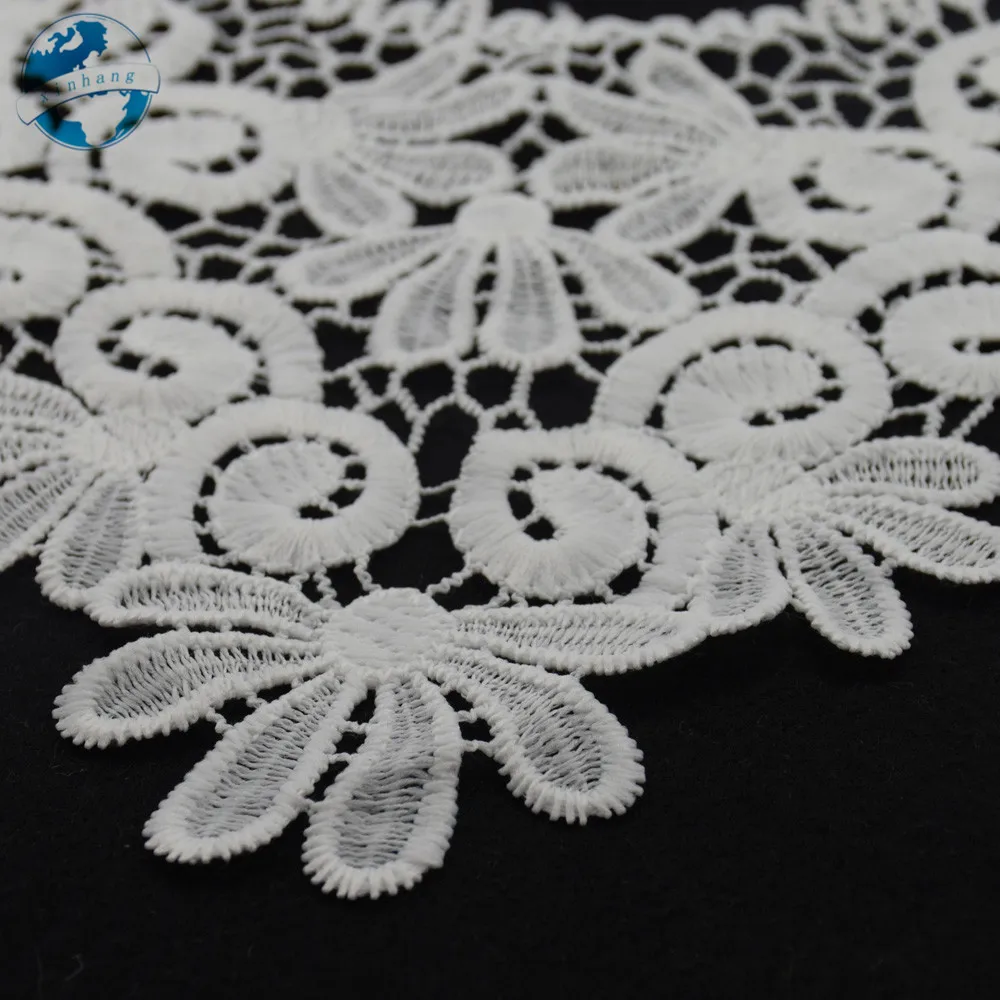 lace false collar white embroidered fake lace collar trim diy women applique sewing supplies african guipure lace collars#3631