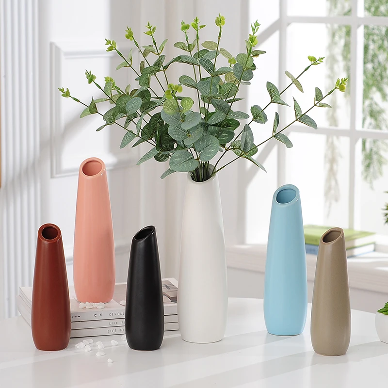 

Nordic ceramic dry flower vase decoration Modern Fashion Ceramic Flower Vase tabletop water container Home Wedding Decoration