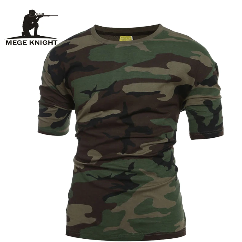 Taktyczna koszulka w kamuflażu Męska oddychająca, szybkoschnąca koszulka bojowa USA znosić T-shirt