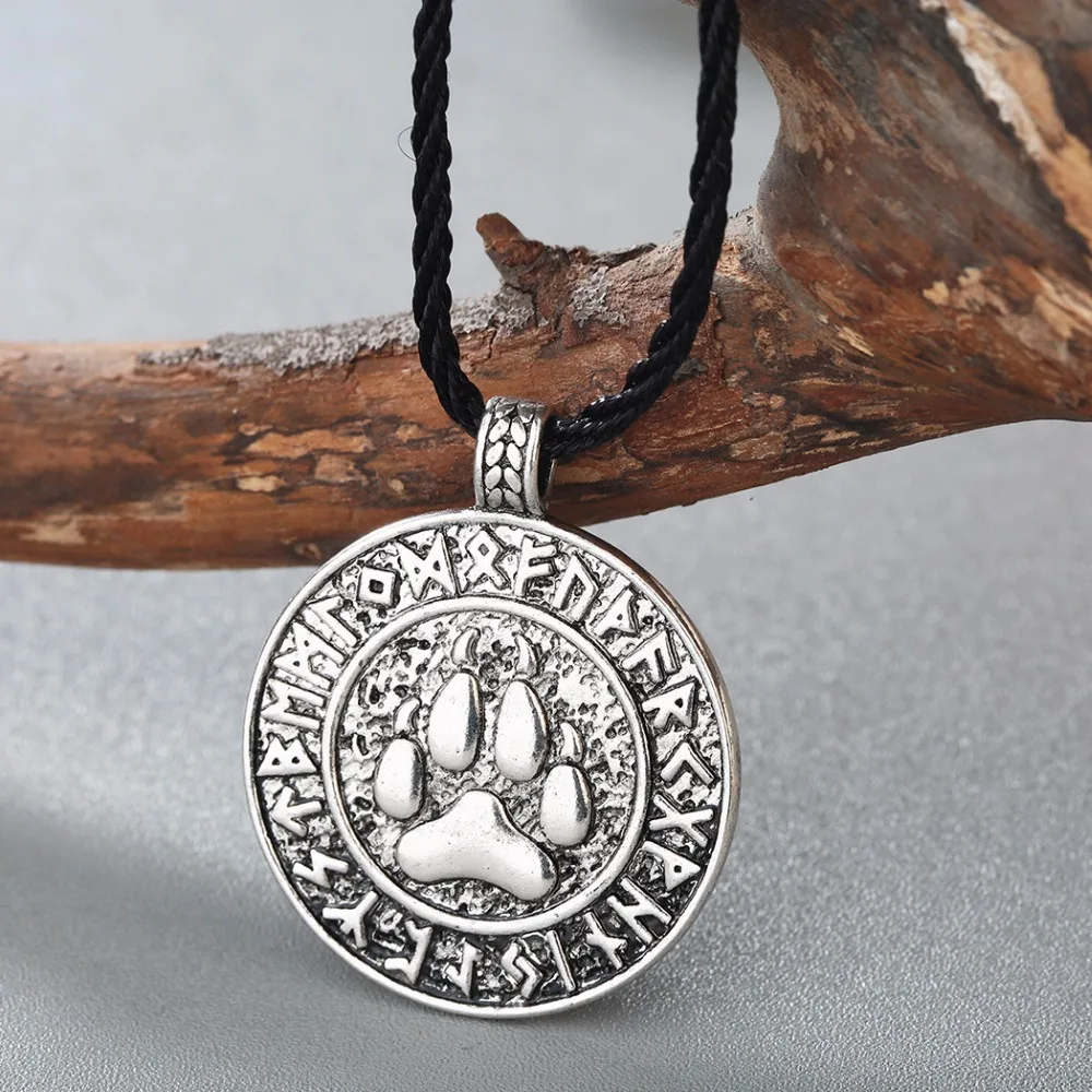 Cxwind New Slavic Veles Paws Pendant Necklace Warding Veles Sign Charm Animal Paw Amulets And Talismans Viking Necklace Jewelry