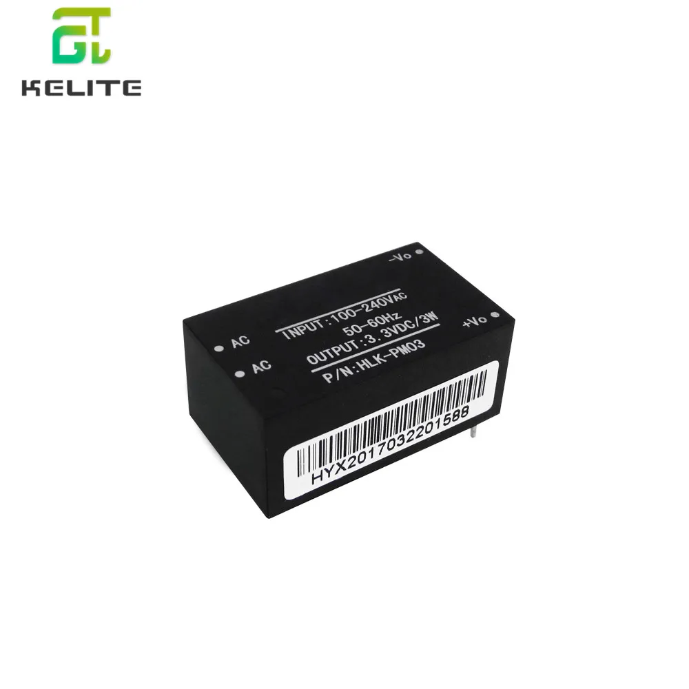 

5PCS HLK-PM03 AC-DC 220V to 3.3V Step Down Buck Power Supply Module Intelligent Household Switch Converter