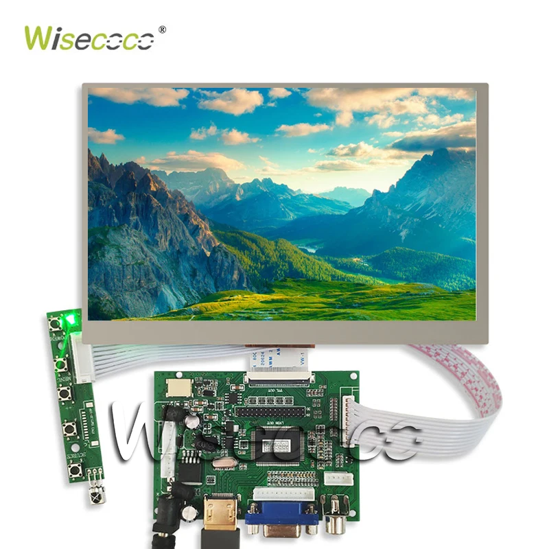 

7''Inches 1024*600 IPS Screen For Raspberry Pi Display LCD TFT Monitor EJ070NA-01J Remote Driver Control Board 2AV VGA