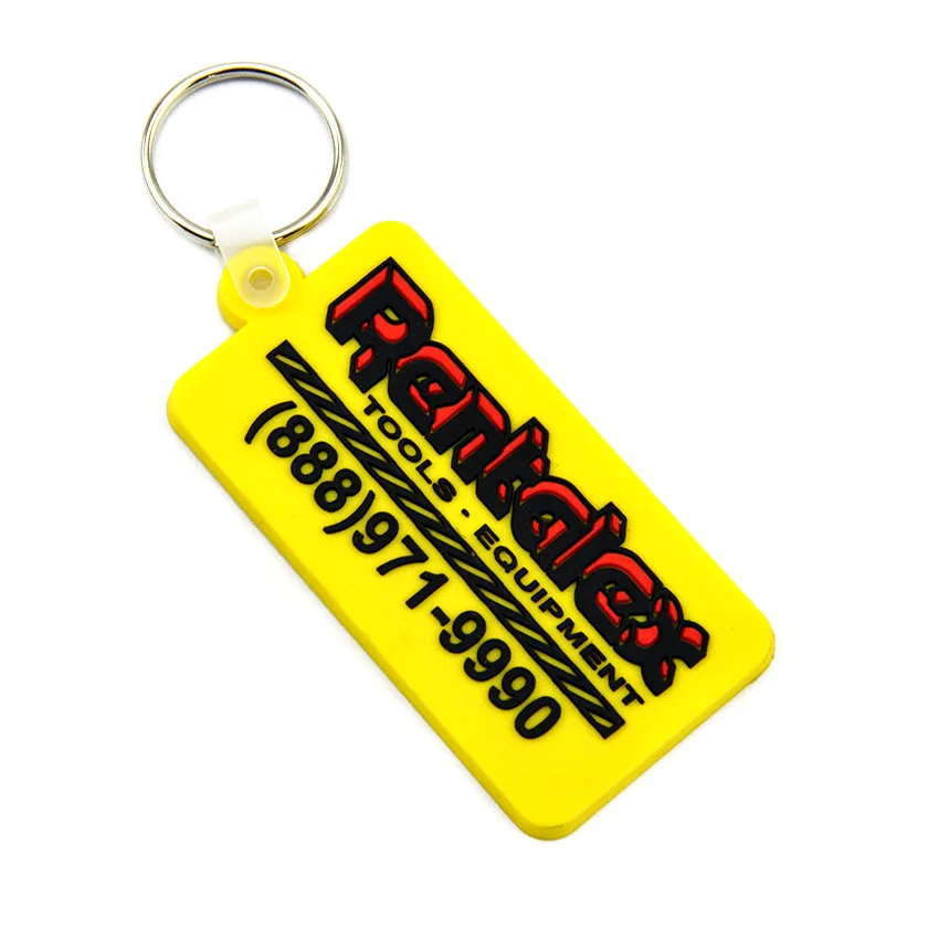 Maßgeschneiderter 2D-Schlüsselanhänger aus weichem PVC für Werbegeschenke – Detail 1