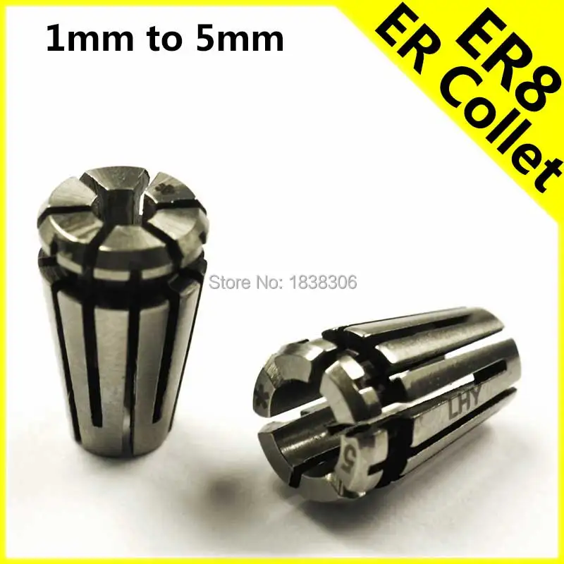 ER Collet Chuck Holder ER11 ER16 ER20 8mm adapter clamp Drill chuck cnc router bits tools wood pcb ball nose 3.175 1pcs