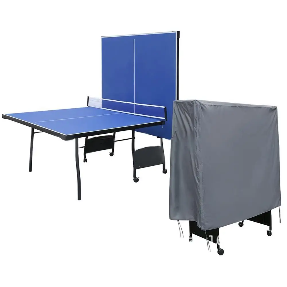 Full Size Ping Pong Table Storage Cover Indoor /Outdoor Table Tennis Sheet Grey Table Cover UV Protection Waterproof Dust Cover4