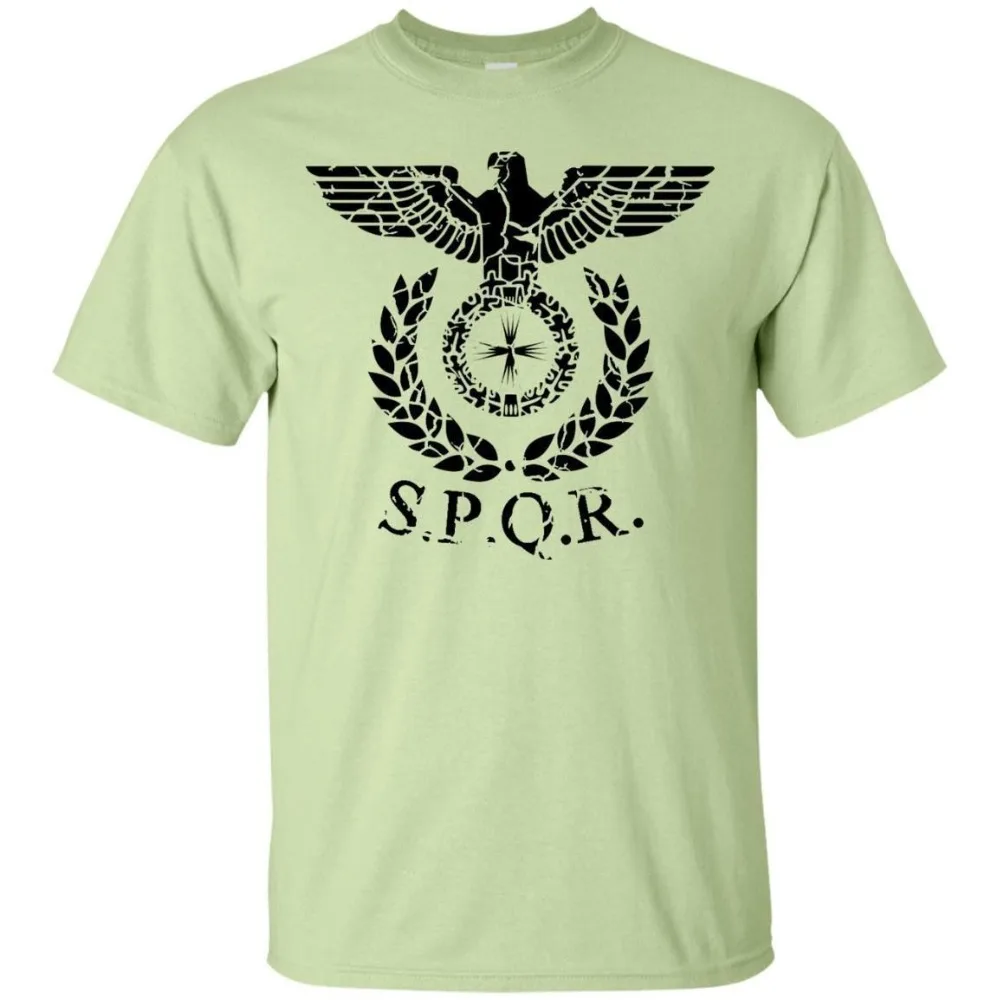 Roman Eagle Spqr Distressed Empire Rome Standard Banner Legion Army 2019 Casual Printing Harajuku Rick Tee Customize T-Shirts