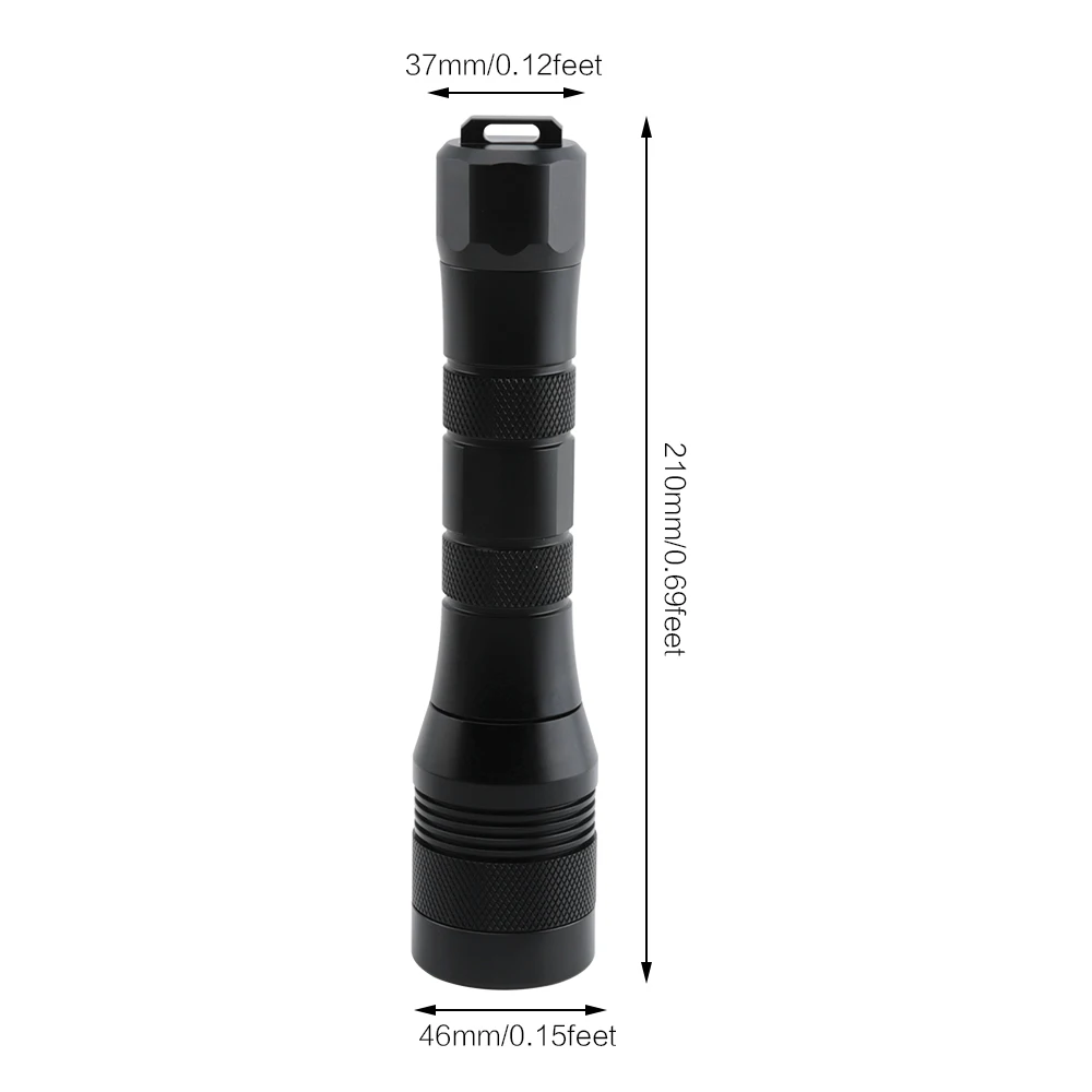 BORUiT-linterna LED subacuática para buceo, luz submarina de seguridad impermeable IP68, superbrillante, 1000 lúmenes, 150m, DIV01