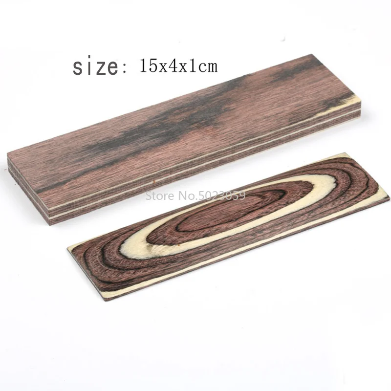 Manijas de cuchillo DIY de 4 colores, material para hacer espacios en blanco de madera, piezas de mango de madera de Color, empuñaduras, materiales artesanales DIY para el hogar, 12x4x1mm, 1 ud.