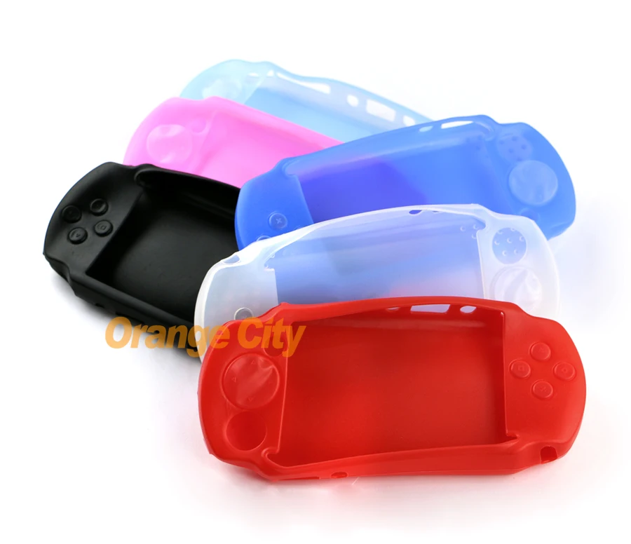 10PCS Silicone Case For PSP E1000 Silicone Cover For PSP E 1000 Soft Sleeve Slicon Case Colors