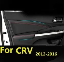 Interior Car Door Handle Armrest Panel Microfiber Leather Cover For Honda CRV 2012 2013 2014 2015 2016  with Mount Fittings