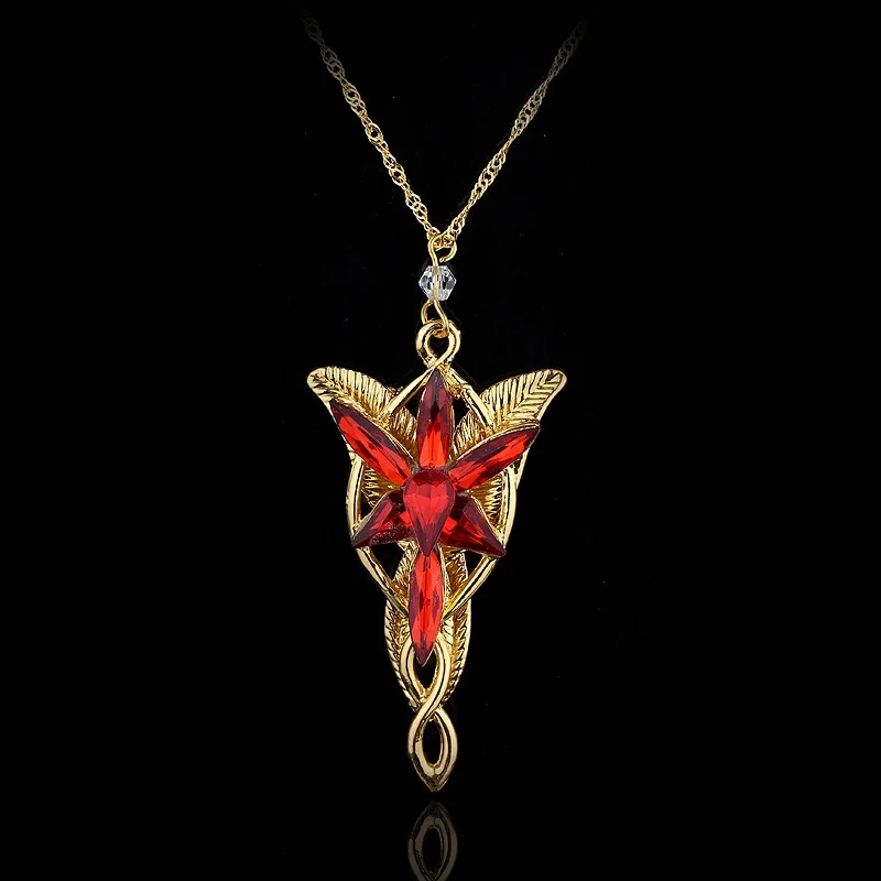 Classic Movie Arwen Evenstar Pendent Crystal Twilight Star Silver Color Pendent Torque Erkek Kolye Jewelry