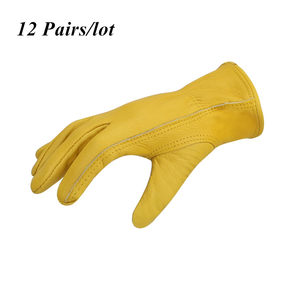 Cheap Genuine Leather Work Gloves Men, Grain Cowhide Durable Construction,Industry,Motorcycling,Wood Working,Metal Work Glove