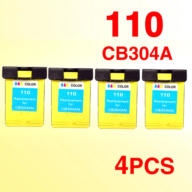 4pcs compatible for 110 Color Ink Cartridge compatible for Photosmart A310 A311 A314 A316 A320 A516 A526 A612 A617 A618