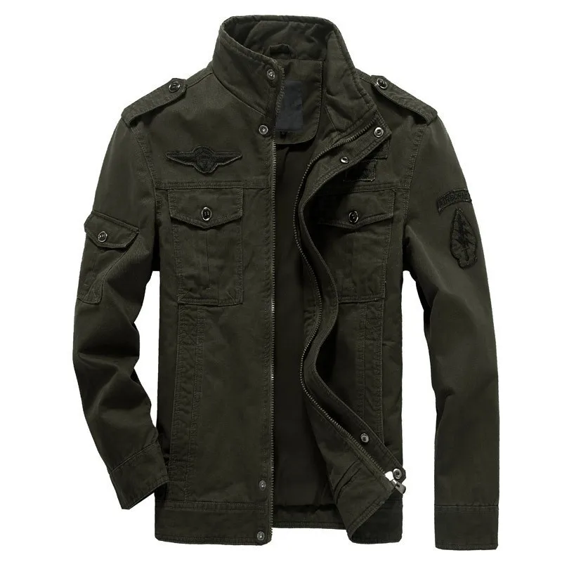 

Brand Men's Winter Thick Warm Jacket Coat Cotton Military Style 101 Airborne Division German Air Force Pilot Jacket Big Size