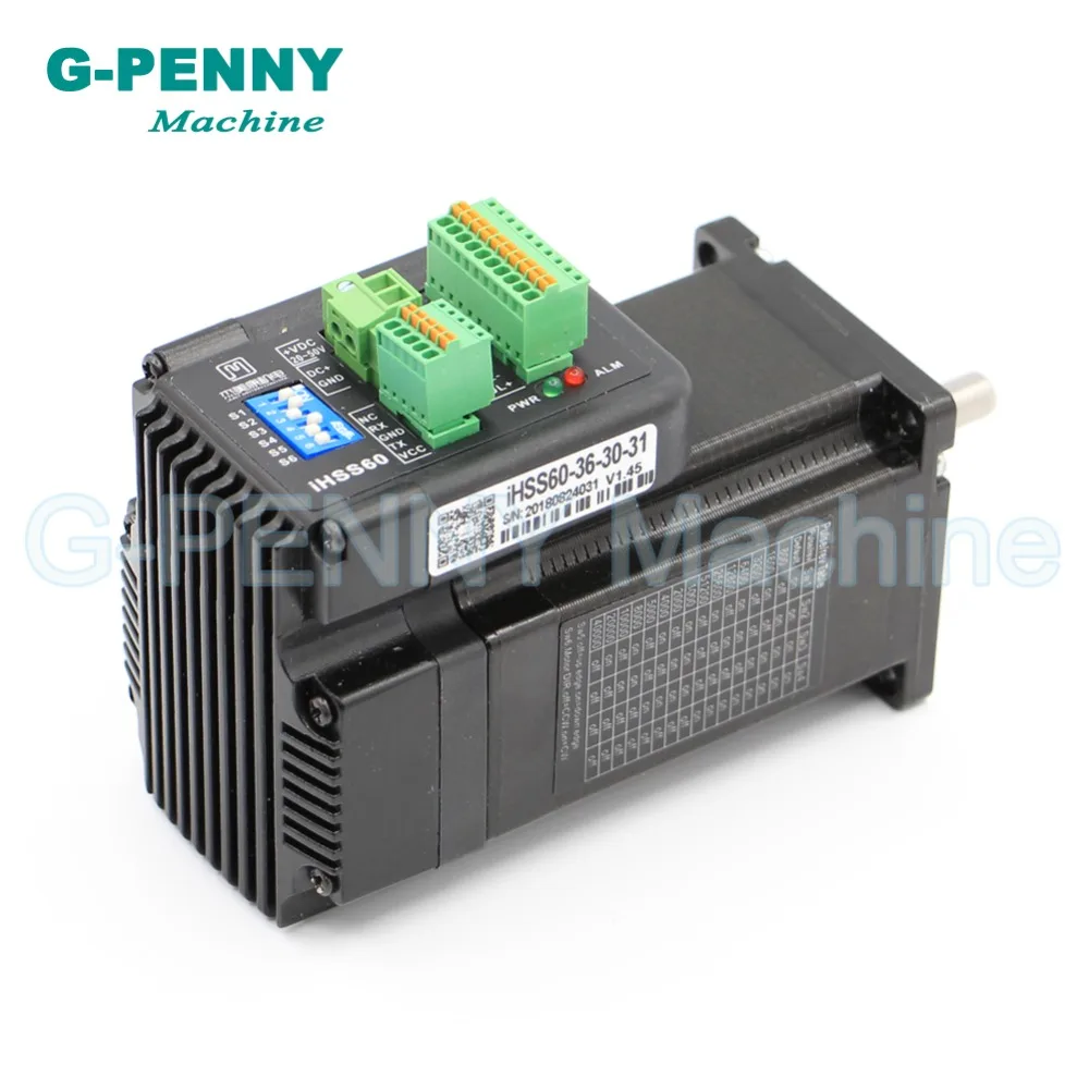 New arrival! Nema24 Closed Loop Stepper motor 3Nm 8mm 428Oz-in Hybrid Integrated Stepper Servo Motor with drive 60x85mm 5.0A 36v