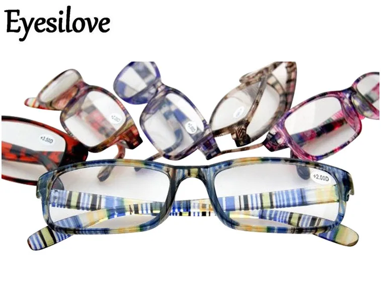 Eyesilove fashion colorful reading glasses for women men ultra-light reading glasses lenses degree from +1.00 to +4.00