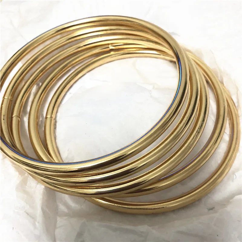 25pcs/lot Large Round O Ring 90mm GOLD Plated 5mm thickness Backpack Harness Ring DIY handmade Bag Parts  hardware Accessories