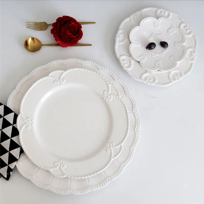 

Steak Plate for Restaurant, Main Dishes Tray, Christmas Food Containers, Cafeteria Dessert Plate, Multi-Use Dish, Dinnerware Set
