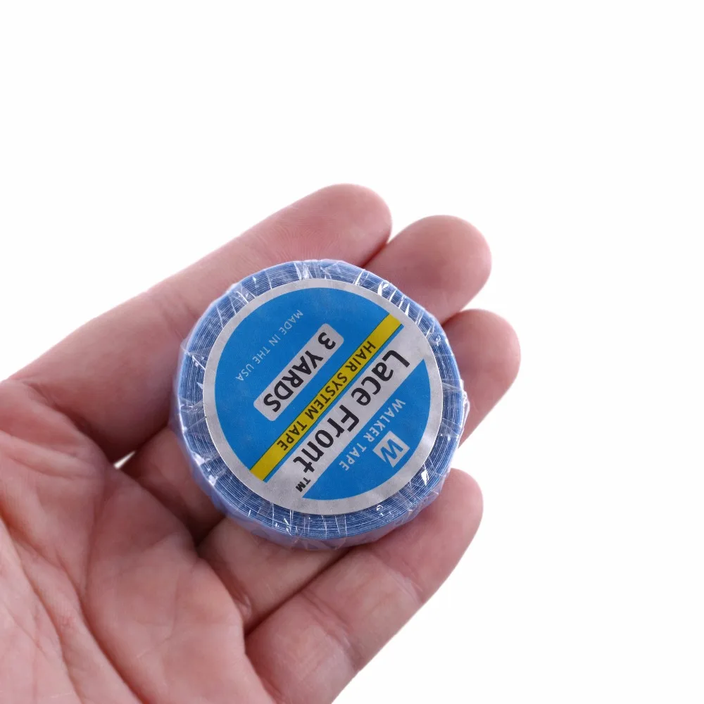 Nastro biadesivo in nastro blu Super Hair da 1 rotolo per estensione dei capelli/parrucca in pizzo/parrucchino 0.8/1CM * 3 yarde