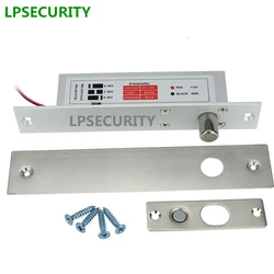 LPSECURITY low Temperature Electric Glass wooden door Drop Bolt Lock Fail safe with time delay 12V Door Entry Access Control