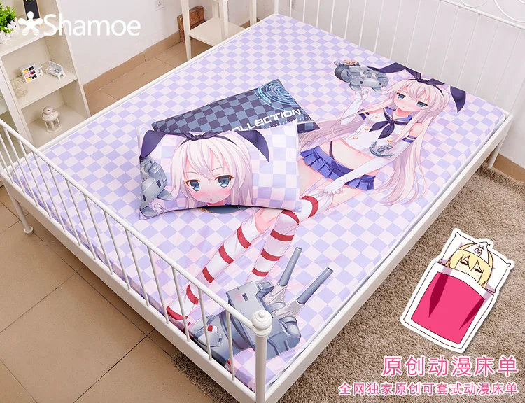 

Anime Cartoon Collection Mattress Cover Fitted Sheet Fitted cover bedspread counterpane No.436