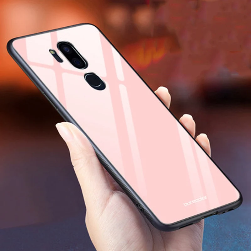 Coque For LG G7 ThinQ case Gradient tempered glass + soft edge cover 6.1\'\' For LGG7 ThinQ dream glass case lgg7thinq cases shell