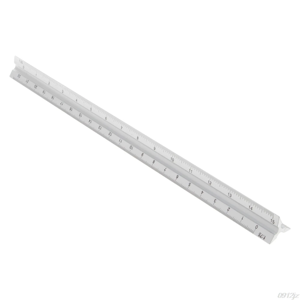 30cm Aluminium Metal Scale Architect Engineer Technical Ruler 12