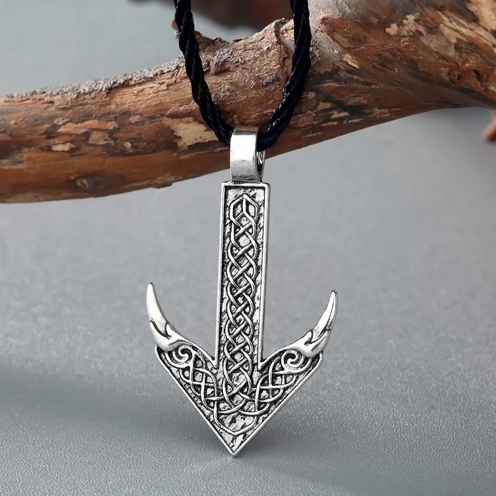 Kinitial Hot Fashion Norse Vikings Nordic Pendant Necklace Rune Viking Amulet Pendants Necklaces Nordic Talisman for men Gifts