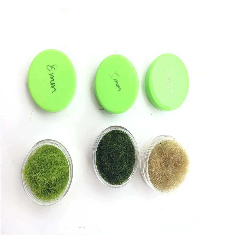 Mixed Three Colors In 5mm 8mm 10mm Grass Powder Flock Adhesive Nylon Grass Powder Model Building Material