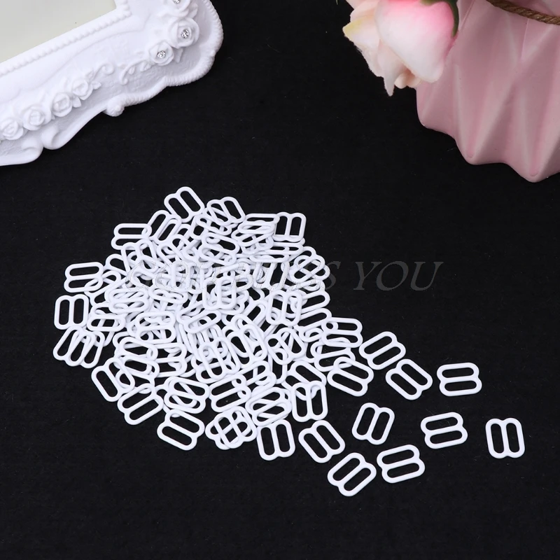 100pcs Metal Lingerie Adjustable Sewing Bra Sliders Rings Buckles DIY 6mm-15mm Drop Shipping