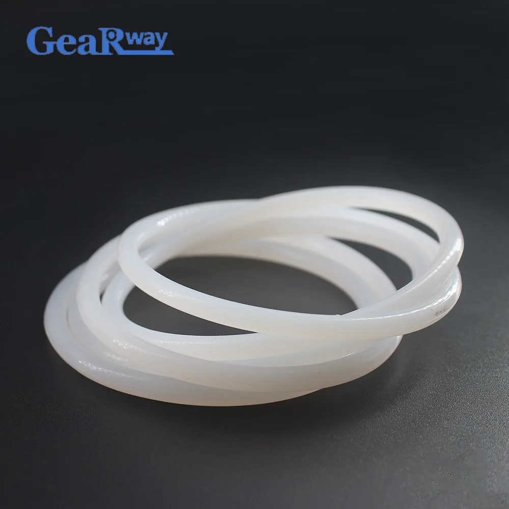 

Gearway 5.3mm Thickness O Ring Seal Gasket 132/136/140/145/150/195/200mm ID Food Grade Semitransparent Silicone O Type Sealing