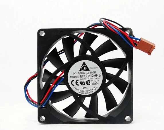 The original  EFB0812HHB 80*80*15 12V 0.40A 4lines PWM intelligent temperature control fan