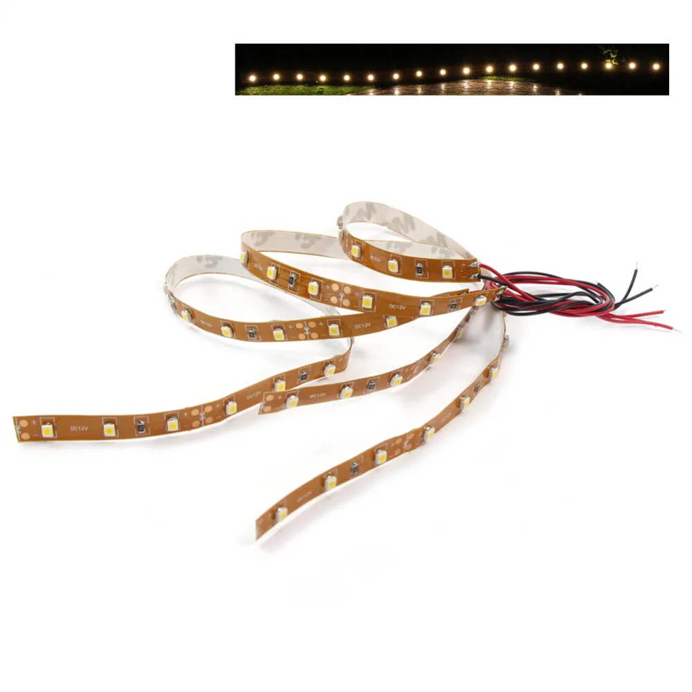 Evemodel DD06WM 3pcs Pre-wired Soft Light Strip Self-adhesive 30CM 18pcs SMD LED 3528 Strip Warm White