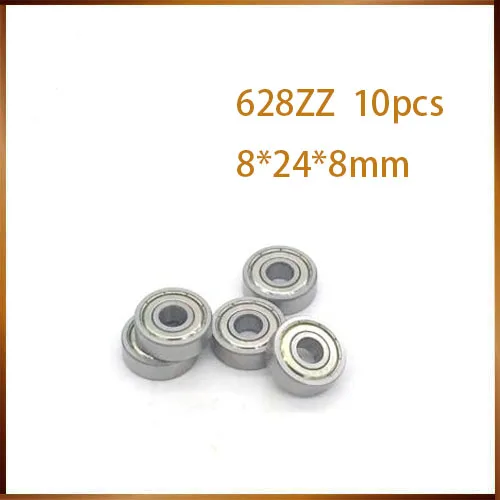 

10pcs Free shipping 628ZZ ABEC5 8x24x8mm miniature deep groove ball bearing 8*24*8mm 628 zz