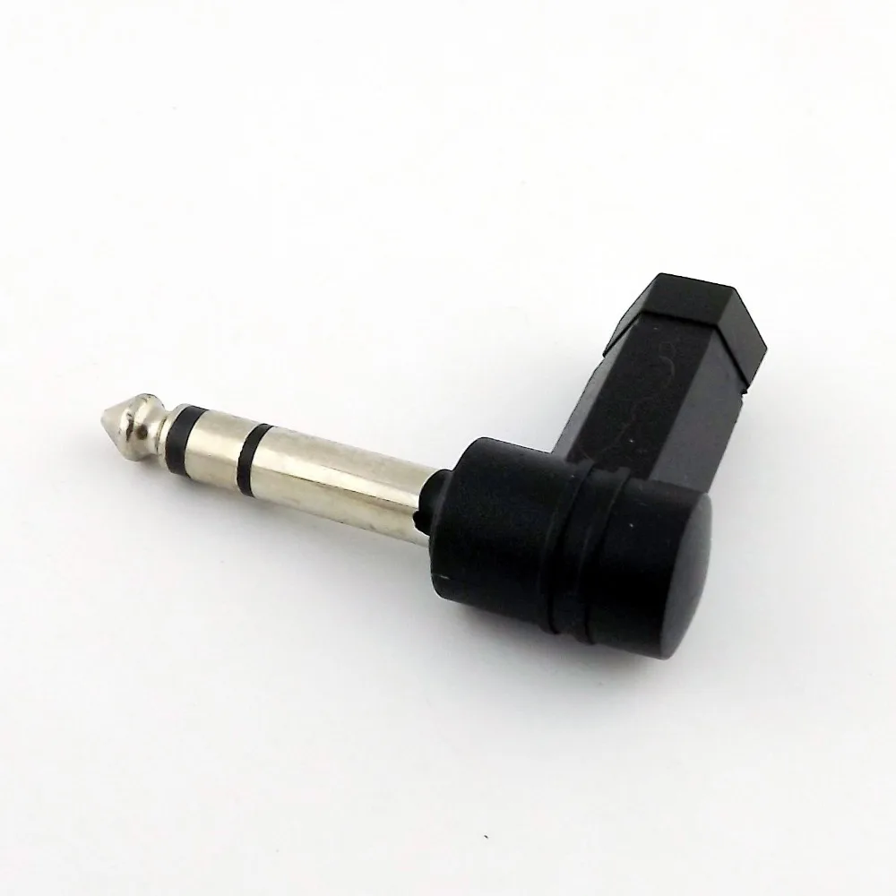 2 ชิ้น 6.35 มิลลิเมตร 1/4 "สเตอริโอ 3.5 มิลลิเมตรหญิง Jack Audio Adapter ปลั๊กชุบนิกเกิลสีดำ