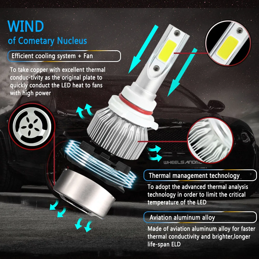 CROSSFOX żarówki samochodowe lampa LED H7 H4 H11 H1 H3 H13 880 9004 9007 9003 HB3 HB4 H27 9005 9006 LED 6000K 8000K reflektory samochodowe światła