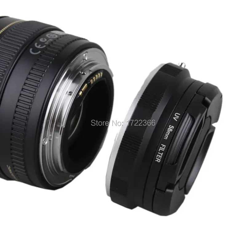 3  in 1 macro lens reverse adapter to 58mm UV filter for Canon EOS