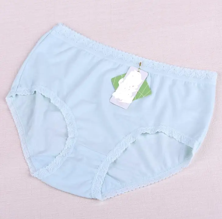 KJA240 Big Size Briefs Women Cotton Lingerie Underpants Female Mid Waist Breathable Underwear Panties Ropa Interior Femenina