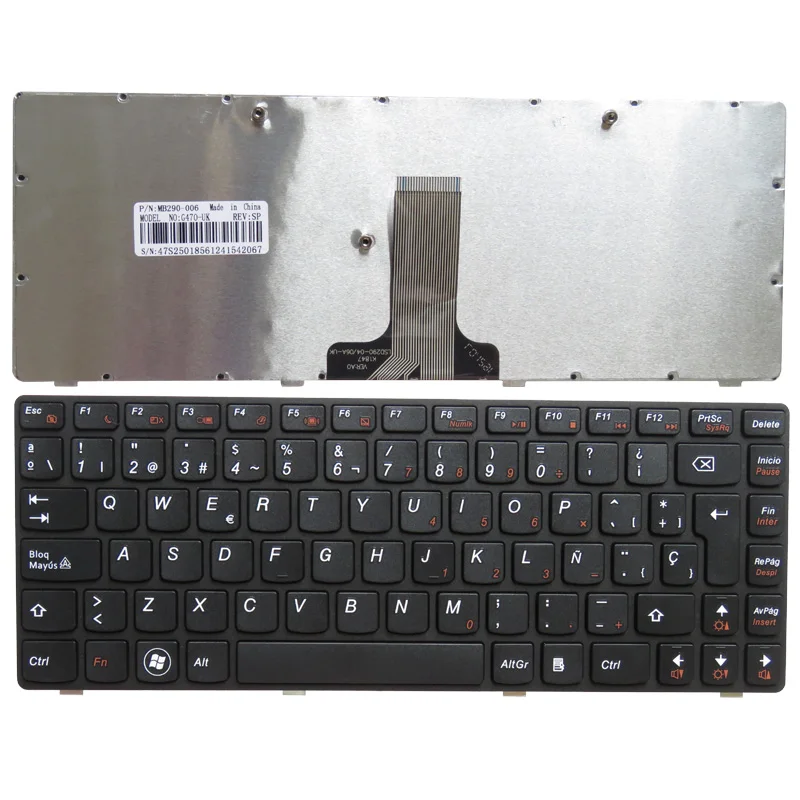 Spanish Laptop keyboard for LENOVO G470 V470 B470 B490 G475 B475E V480C B480 M490 SP Black keyboard