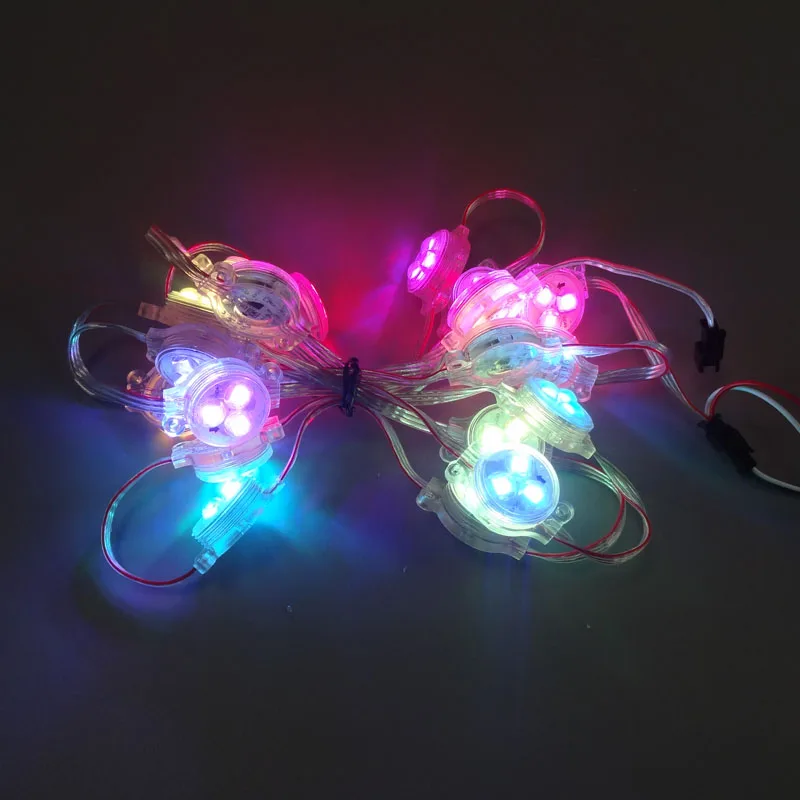 30 مللي متر 3 المصابيح SM16703 rgb بكسل مصابيح إضاءة وحدة ؛ 5050 SMD RGB led وحدة ؛ 3 المصابيح/وحدة ؛ 20 وحدة/سلسلة ، IP67 مقاوم للماء ، DC12V المدخلات