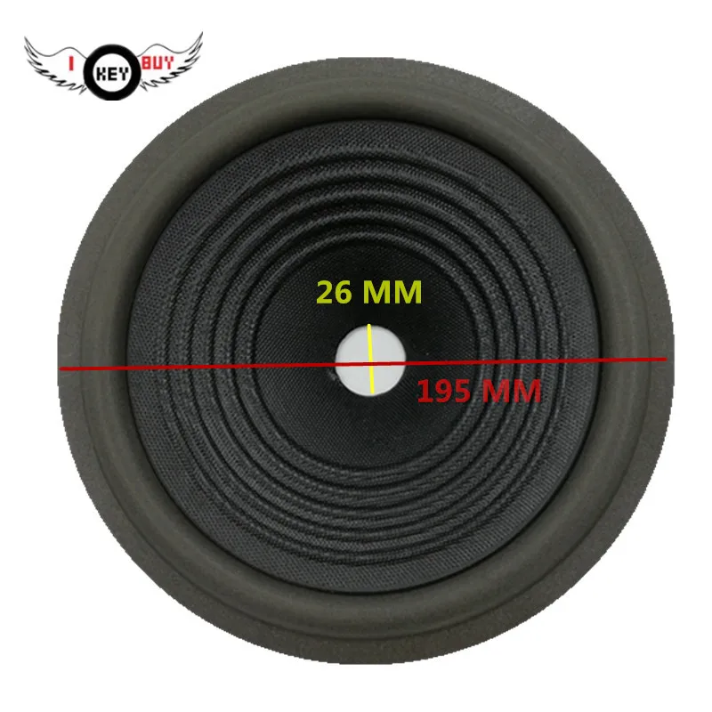 

2 Pcs 8 Inch Speaker Horn Corrugated Cones Paper Cone Speakers Wavy Cone Rubber Edge 195 MM 26 MM 46 MM