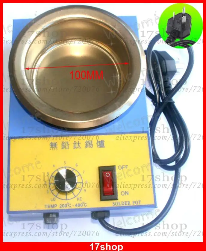 1PCS 300W 100MM Titanium FREE SOLDERING Solder Pot